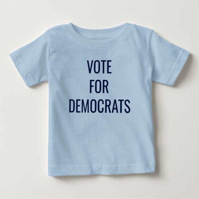 T-shirt Pour Bébé Vote pour Démocrate (Devant)