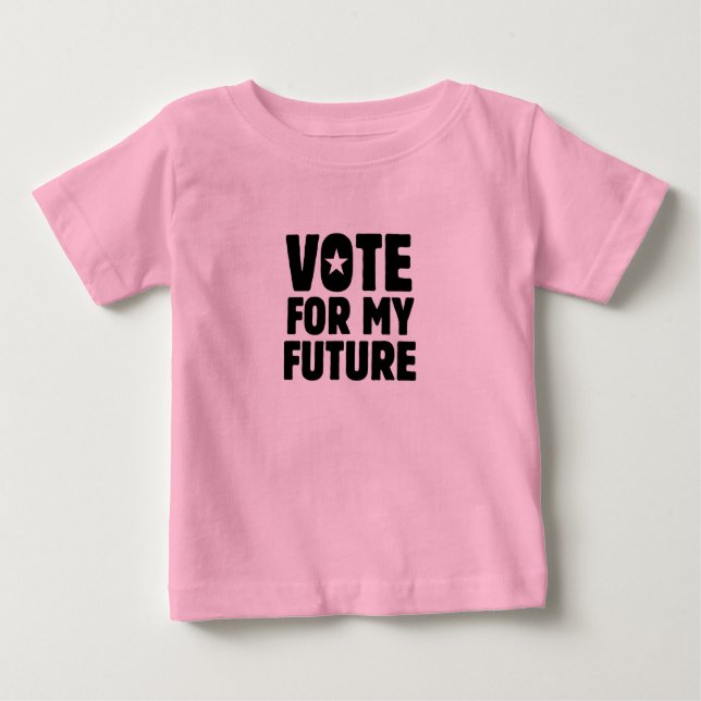 T-SHIRT POUR BÉBÉ VOTER POUR MON AVENIR (Devant)
