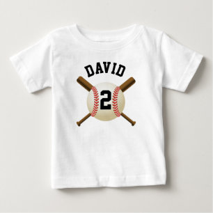 T-shirt Pour Bébé Votre équipe sportive de baseball sur mesure