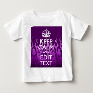T-shirt Pour Bébé Votre texte sur Garder le calme sur Purple Racing