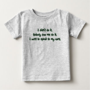T-shirt Pour Bébé Voulez parler à ma tante