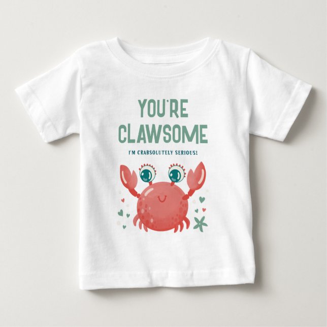 T-shirt Pour Bébé Vous êtes Clawsome Valentine's Day Card (Devant)