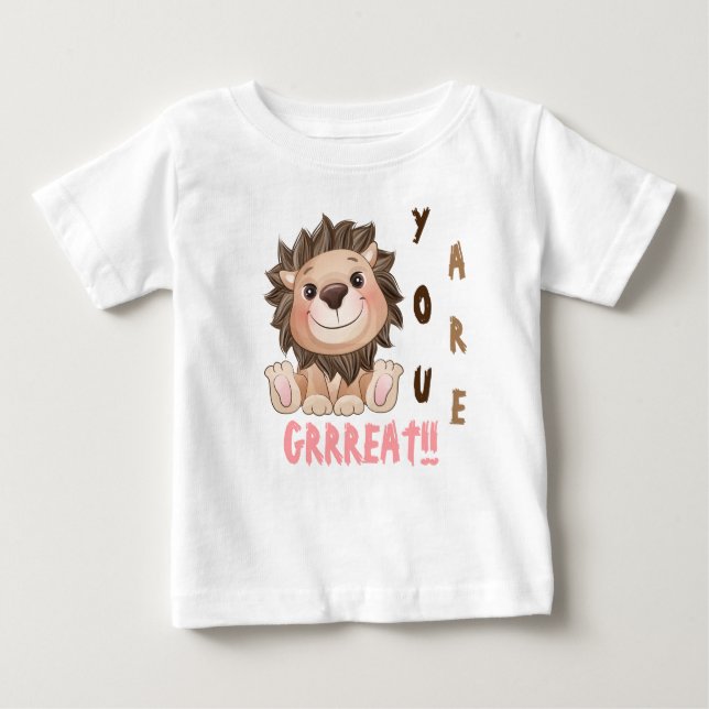 T-shirt Pour Bébé Vous êtes Grand Jote Lion (Devant)