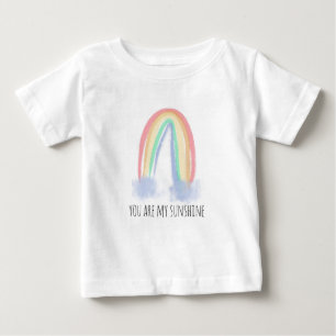 T-shirt Pour Bébé Vous êtes mon eau de soleil aquarelle arc-en-ciel