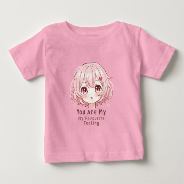T-shirt Pour Bébé Vous êtes mon sentiment préféré (Devant)