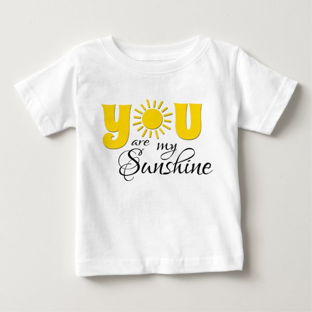 T-shirt Pour Bébé Vous êtes mon soleil (Devant)