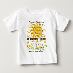 T-shirt Pour Bébé Vous Êtes Mon Sunshine Ajouter Un Nom