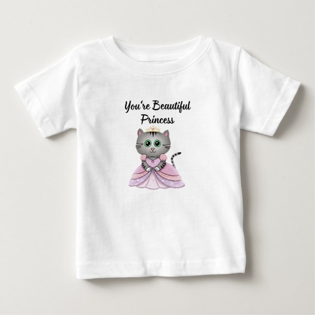 T-shirt Pour Bébé Vous êtes une belle princesse (Devant)