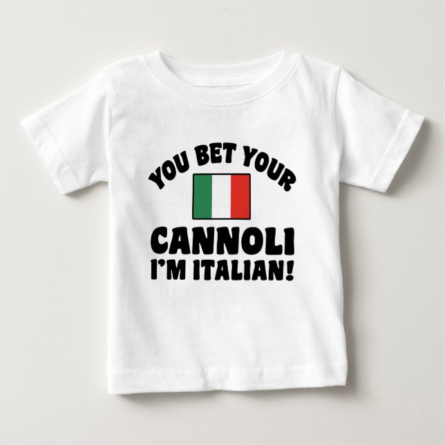 T-shirt Pour Bébé Vous pariez votre Cannoli Je suis Italien (Devant)
