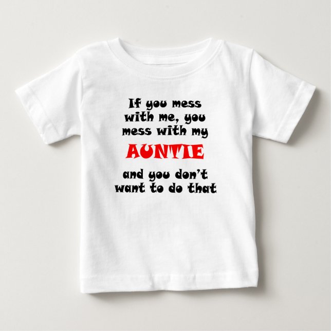 T-shirt Pour Bébé Vous salissez avec ma tante (Devant)