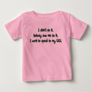 T-shirt Pour Bébé Vous voulez parler à GiGi