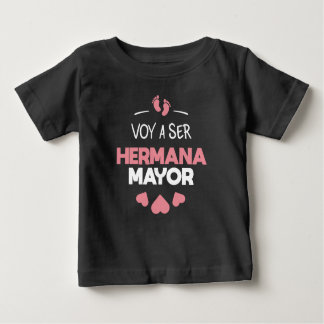 T-shirt Pour Bébé Voy a ser hermana mayor