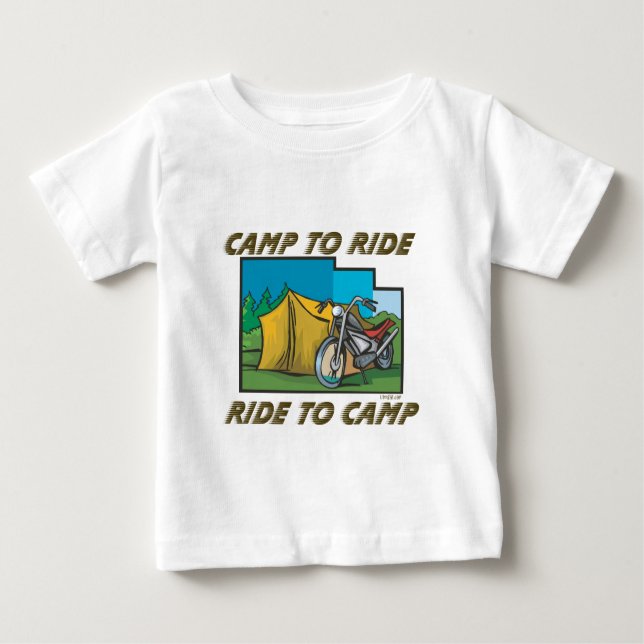 T-shirt Pour Bébé Voyage au camp (Devant)