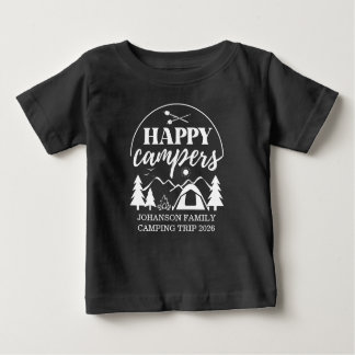 T-shirt Pour Bébé Voyage Camping en famille