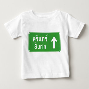 T-shirt Pour Bébé Voyage en avant ⚠ route de la Thaïlande ⚠
