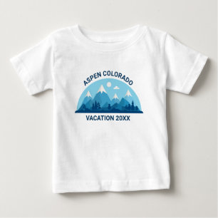 T-shirt Pour Bébé Voyage en famille sur mesure Blue Mountain Cute