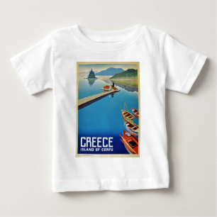 T-shirt Pour Bébé Voyage en Grèce vintage - Île de Corfou