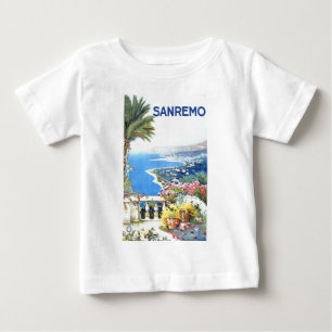T-shirt Pour Bébé Voyage en Italie San Remo Europe Vintage