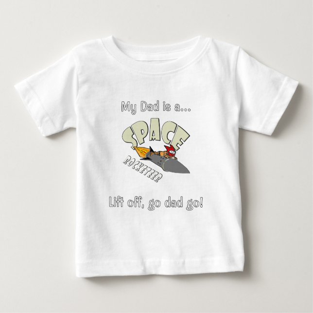 T-shirt Pour Bébé Voyage spatial d'un rocketeer (Devant)
