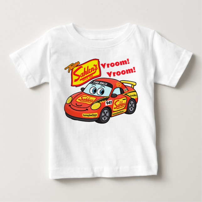 T-shirt Pour Bébé Vroom Vroom (Devant)
