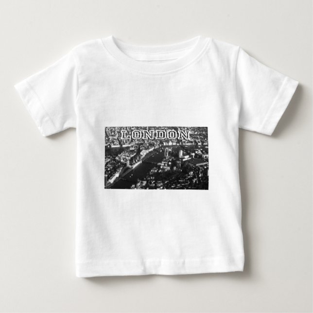 T-shirt Pour Bébé Vue aérienne de Londres (Devant)
