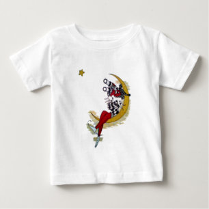 T-shirt Pour Bébé Vue cosmique : Elfe sur la lune aventure