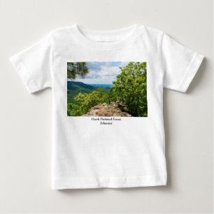 T-shirt Pour Bébé Vue de la falaise de la forêt nationale d'Ozark