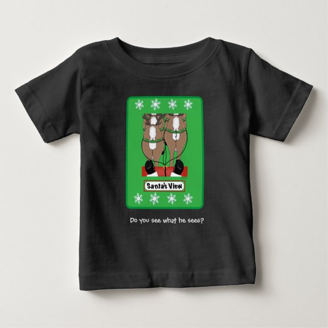 T-shirt Pour Bébé Vue père Noël (Devant)