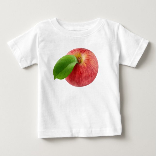 T-shirt Pour Bébé Vue supérieure de la pomme rouge (Devant)