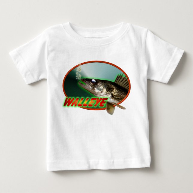 T-shirt Pour Bébé Walleye Dans Oval (Devant)