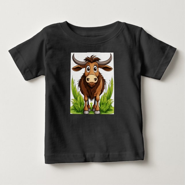 T-shirt Pour Bébé Wally le gnou (Devant)