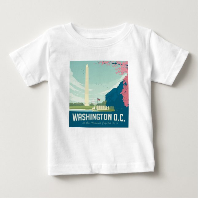 T-shirt Pour Bébé Washington DC | La capitale de notre nation (Devant)