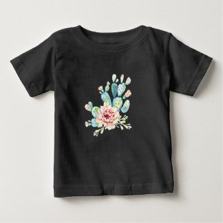 T-shirt Pour Bébé Watercolor Cacti Bloom