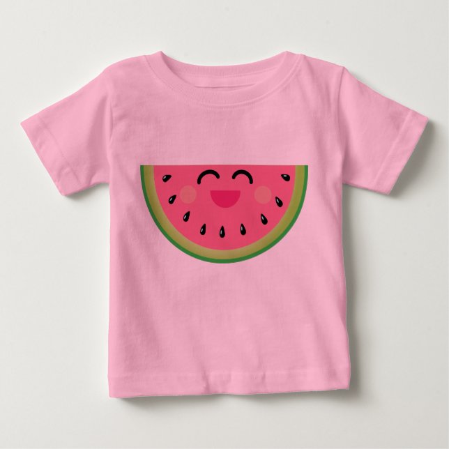 T-shirt Pour Bébé Watermelon Kawaii Baby Tee (Devant)