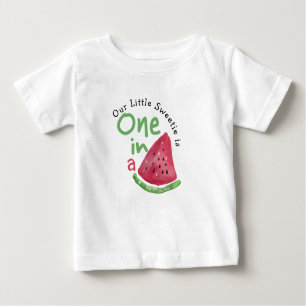 T-shirt Pour Bébé Watermelon One in a Melon 1er Anniversaire