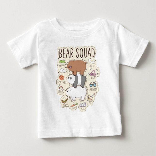 T-shirt Pour Bébé We Bare Bears - Bear Squad Journal Graphic (Devant)