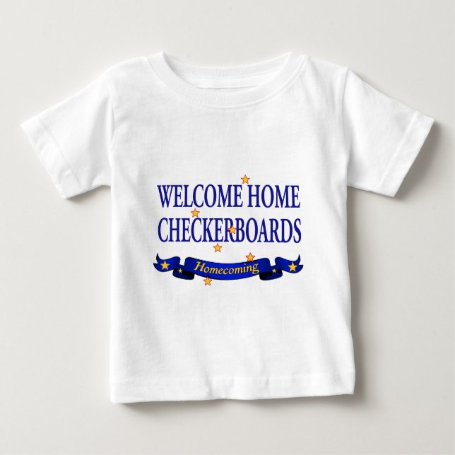 T-shirt Pour Bébé Welcome Home Checkerboards (Devant)