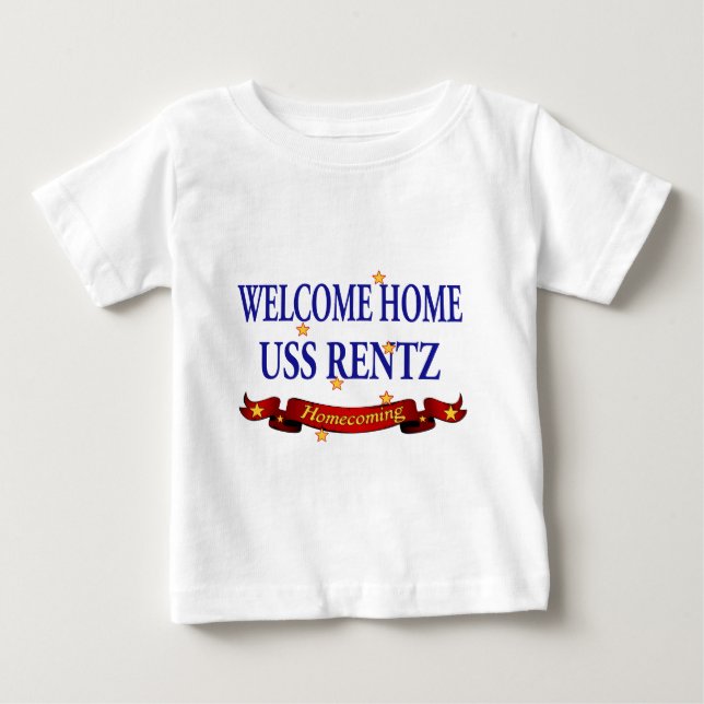 T-shirt Pour Bébé Welcome Home USS Rentz (Devant)