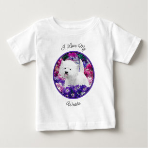 T-shirt Pour Bébé West Highland White Terrier Peinture Chien Art