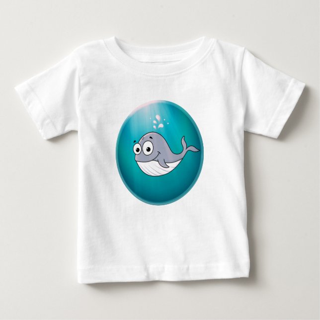 T-shirt Pour Bébé Whale, Sperm Whale, Underwater (Devant)
