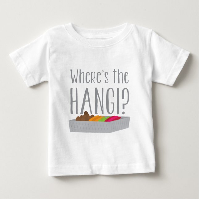T-shirt Pour Bébé Wheres le HANGI ? (Festin maori de la Nouvelle (Devant)