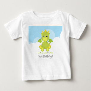 T-shirt Pour Bébé Whimsical Boy Dragon Premier anniversaire