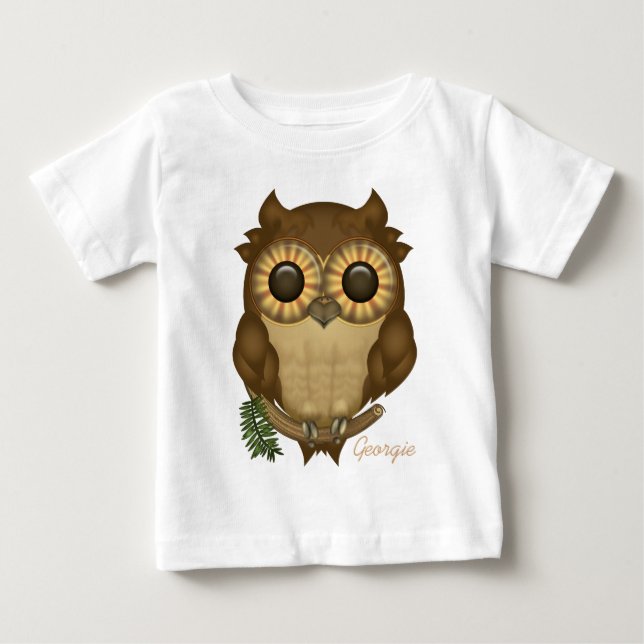 T-shirt Pour Bébé Whoolio La chouette mignonne Tee - shirts personna (Devant)