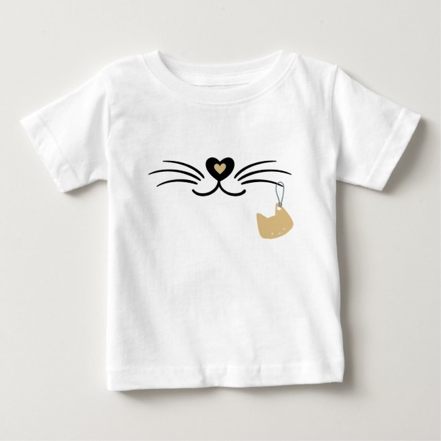 T-shirt Pour Bébé Whuwers de chat (Devant)