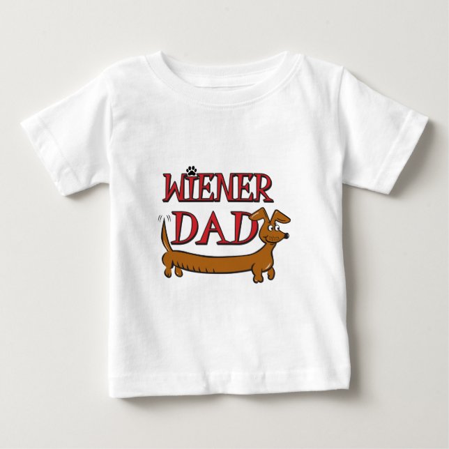 T-shirt Pour Bébé Wiener-Papa-Plain (Devant)