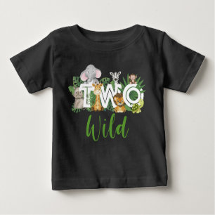 T-shirt Pour Bébé Wild One 2e anniversaire safari Party Toddler