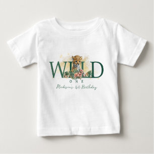 T-shirt Pour Bébé Wild One Animal Guepard Baby Boy 1er anniversaire