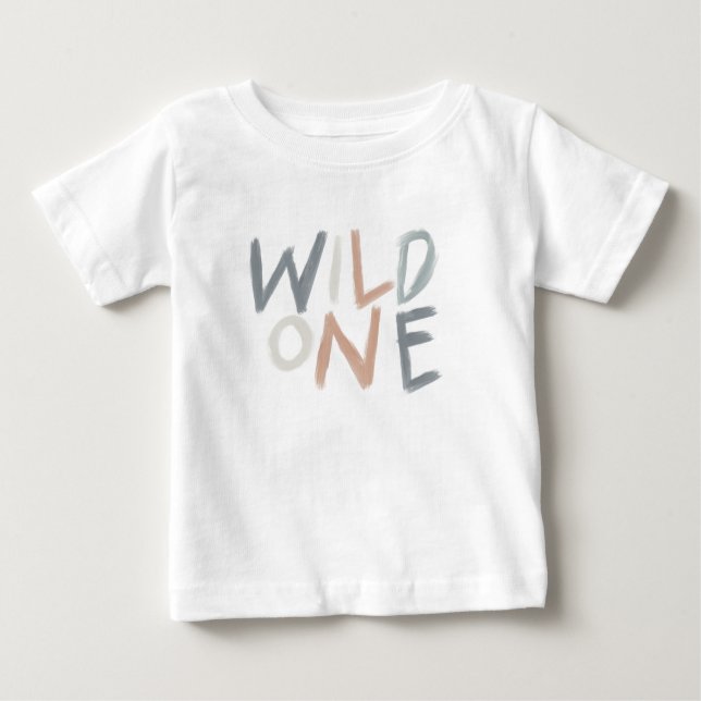 T-shirt Pour Bébé Wild One Baby design en tons terre (Devant)