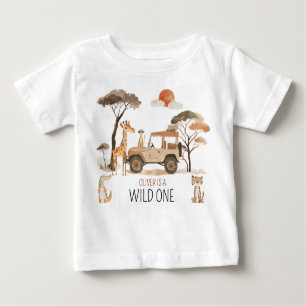 T-shirt Pour Bébé Wild One Boy 1er Anniversaire Safari