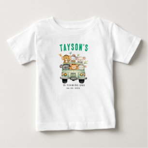 T-shirt Pour Bébé Wild One Jungle Safari Animaux Garçon 1er annivers